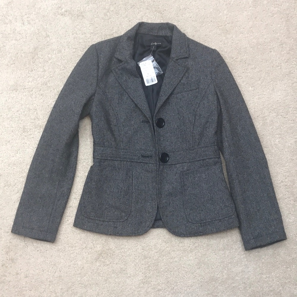 Grey and black blazer